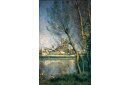 Mantes, la cath&eacute;drale et la ville vues derri&egrave;re les arbres