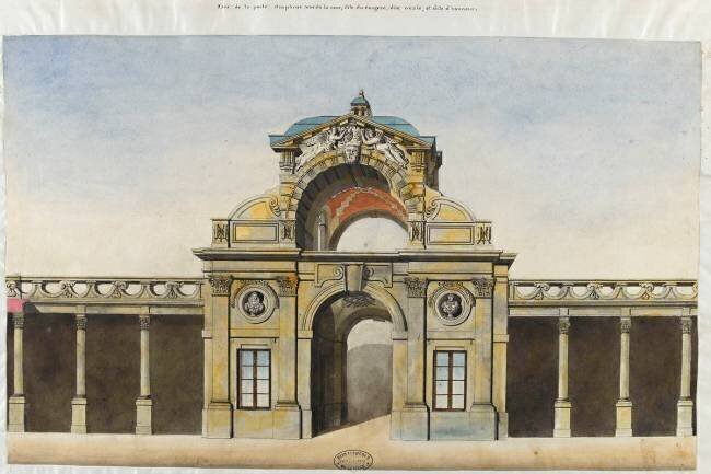 Album Robit : Le château de Fontainebleau, face de la porte Dauphine anonyme