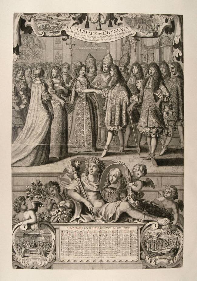 Almanach : Le mariage de Marie-Louise d'Orléans avec Charles II, roi d'Espagne anonyme