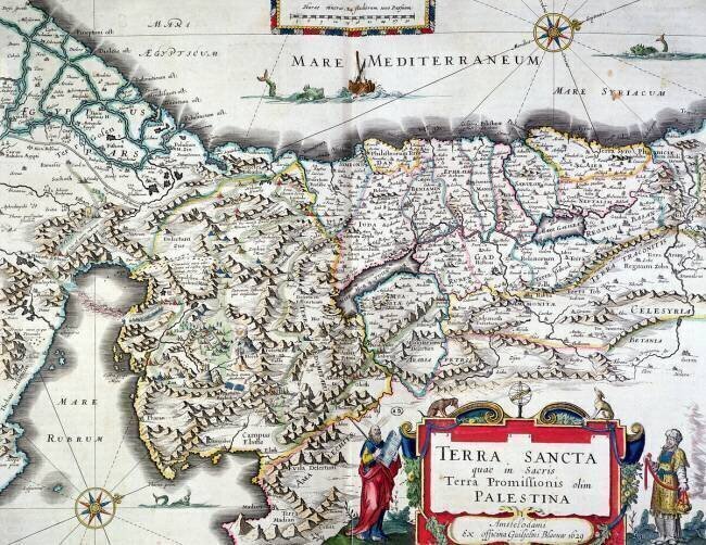Carte de la Terre Sainte Willem Blaeu