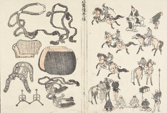 Cavaliers et harnais Hokusai