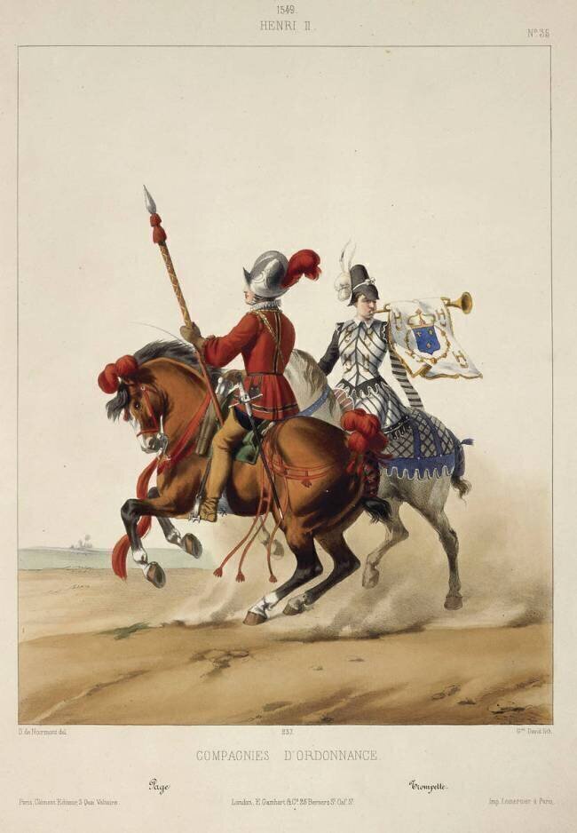 Compagnies d'ordonnance, sous le règne de Henri II, 1549 Gustave David