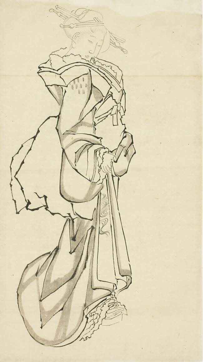 Courtisane ambulante Hokusai