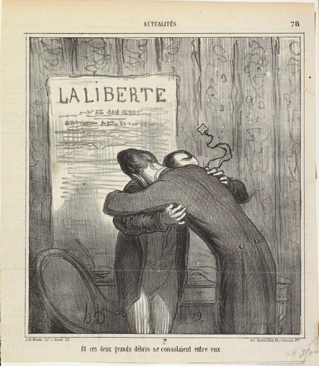 Et ces deux grands débris se consolaient entre eux Honoré Daumier