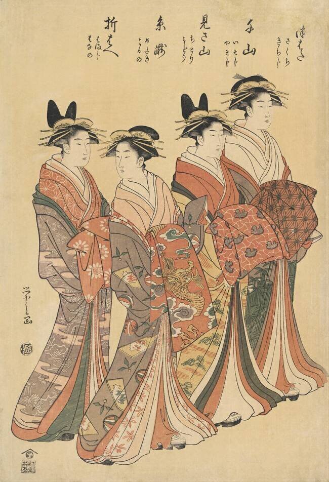 Four Courtesans Chobunsai Eishi