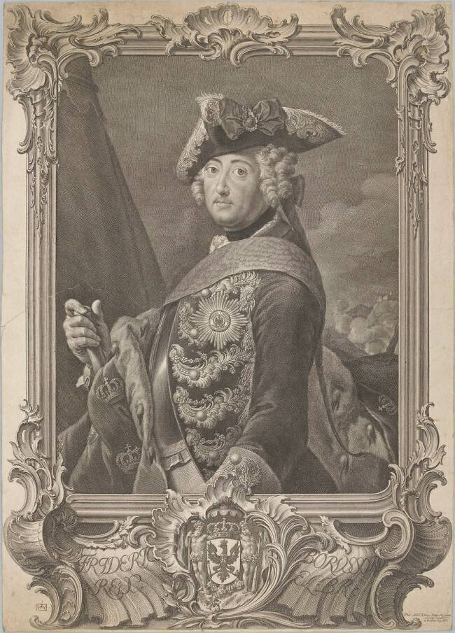 Frédéric II (1712-1786), dit le Grand, roi de Prusse Philip Andreas Kilian