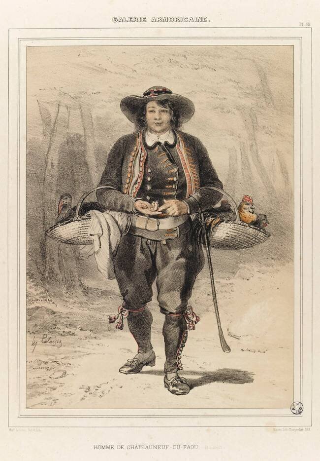Galerie armoricaine, homme de Chateauneuf-du-Faou François-Hippolyte Lalaisse