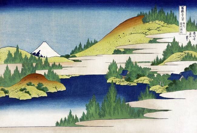 Hakone Lake in Sagami Province Hokusai