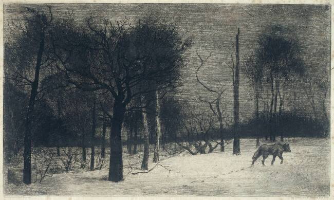Hiver Félix Henri Bracquemond