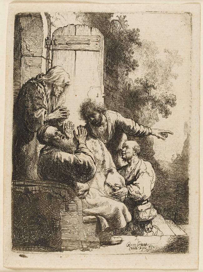 Jacob pleurant la mort de son fils Joseph Rembrandt