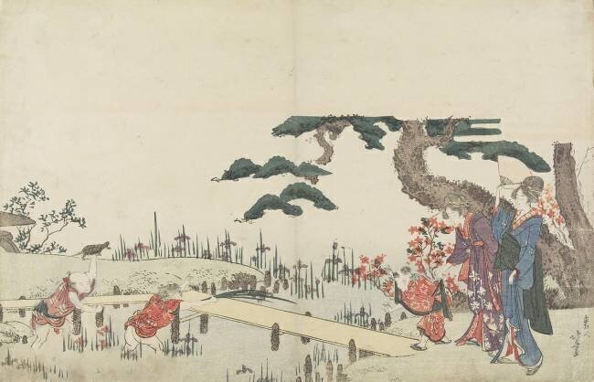 Jardin d'iris Hokusai