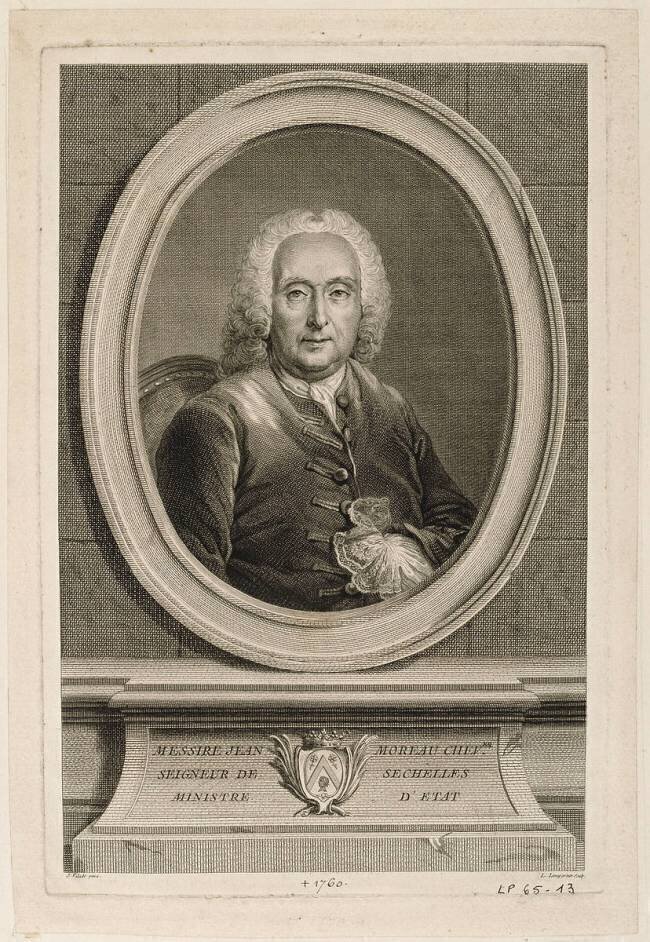 Jean Moreau de Sechelles (1690-1760) contrôleur général des finances de juillet 1754 à août 1756 Louis-Simon Lempereur