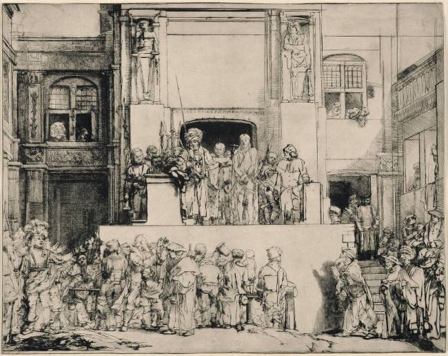 Jésus-Christ présenté au peuple ; 5ème état Rembrandt