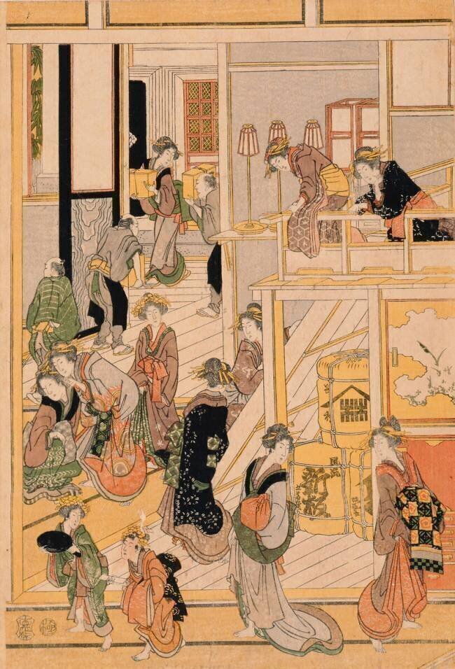 Jour de l'an au Teahouse Ogi-ya Hokusai