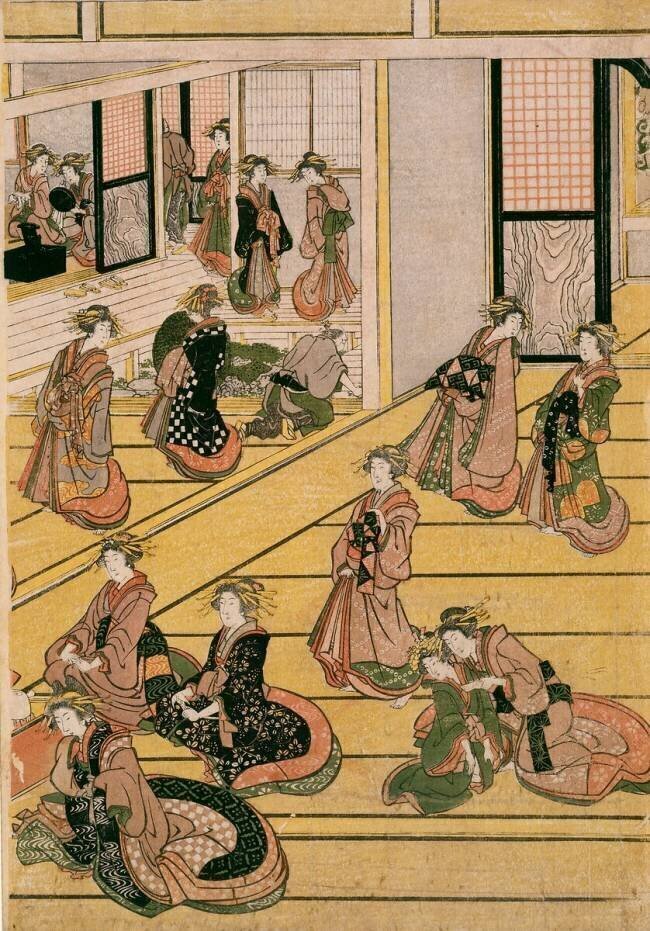 Jours du Nouvel An du salon de thé Ogi-ya Hokusai