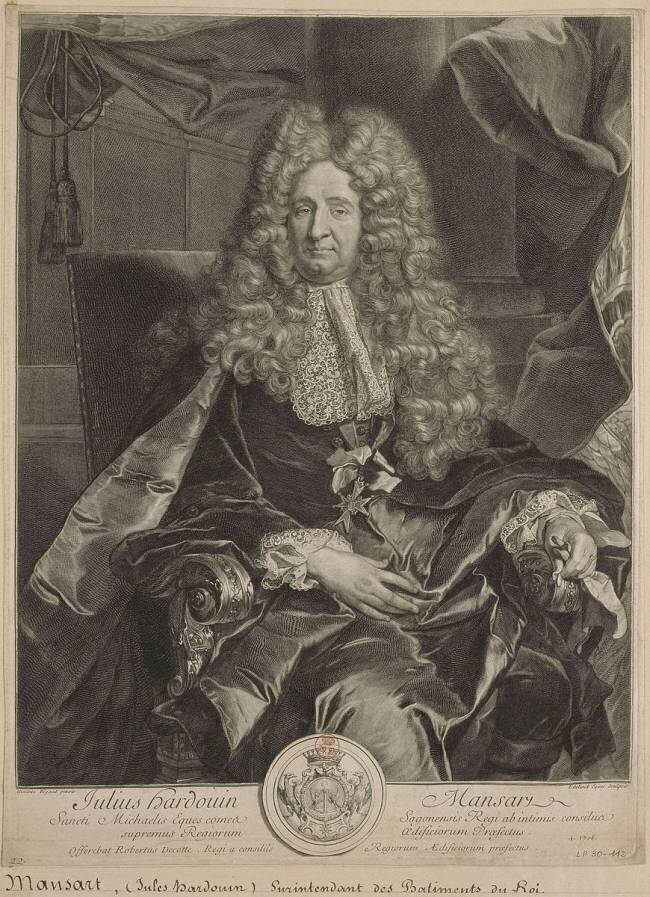Jules Hardouin-Mansart (1645-1708), Architecte, Surintendant des Bâtiments du Roi Gérard Edelinck