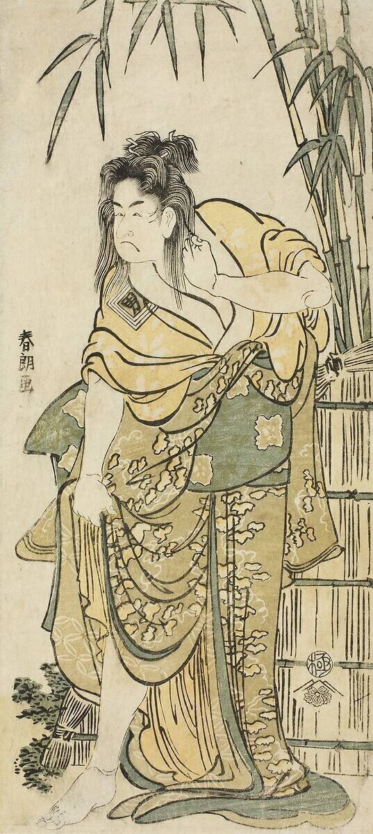 L'acteur Ichikawa Komazo dans le rôle d'une femme aux cheveux ébouriffés. Hokusai
