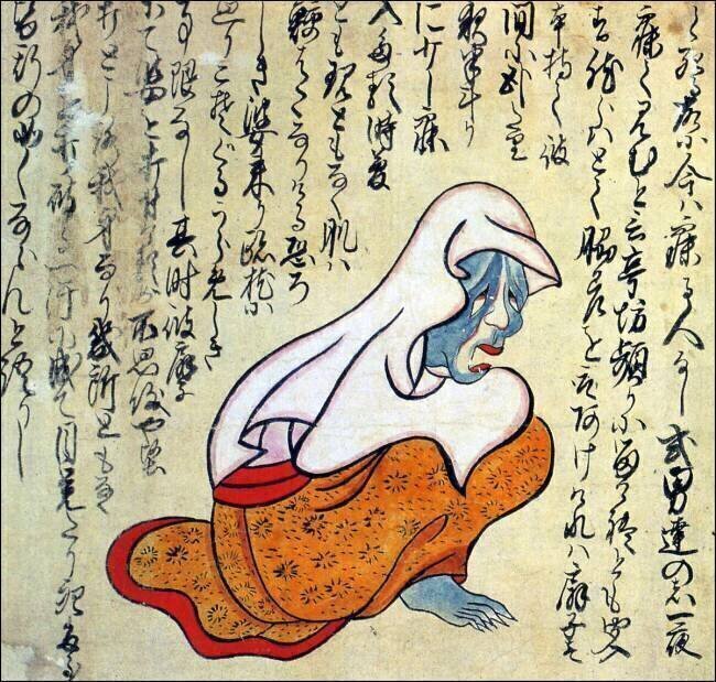 Le fantôme d'une vieille femme dans un temple à Fukuoka anonyme