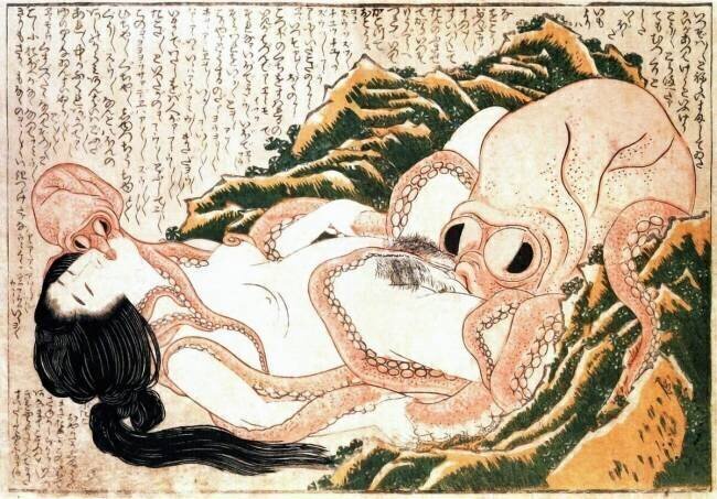 Le rêve de la femme du pêcheur Hokusai