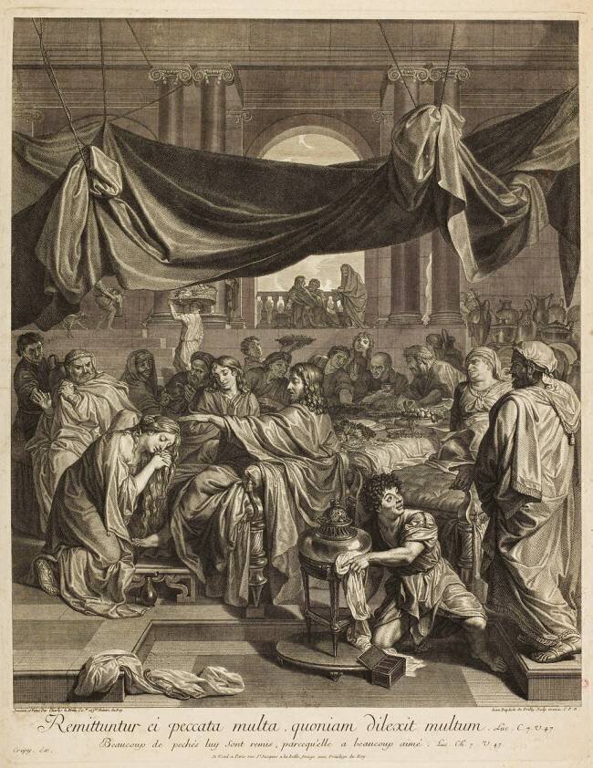 Le Repas chez Simon ou La Madeleine aux pieds de Jésus-Christ Famille des Poilly