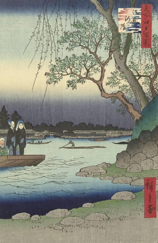 Le rivage d'Onmaya Hiroshige