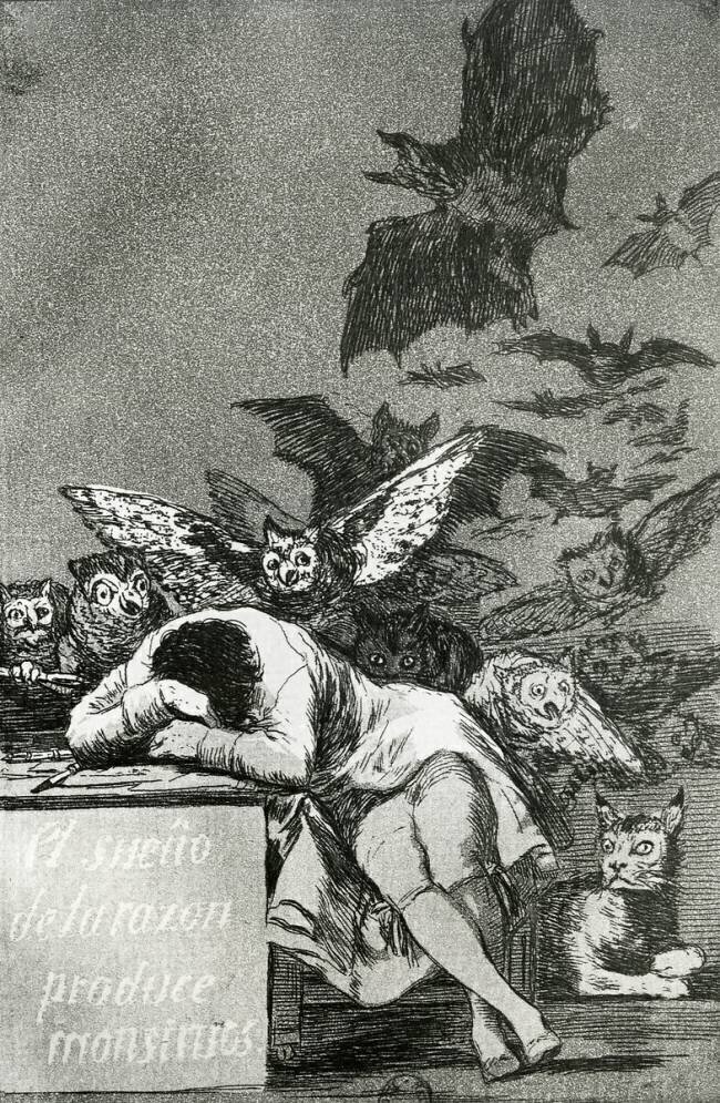 Le Sommeil de la Raison engendre les Monstres Francisco de Goya