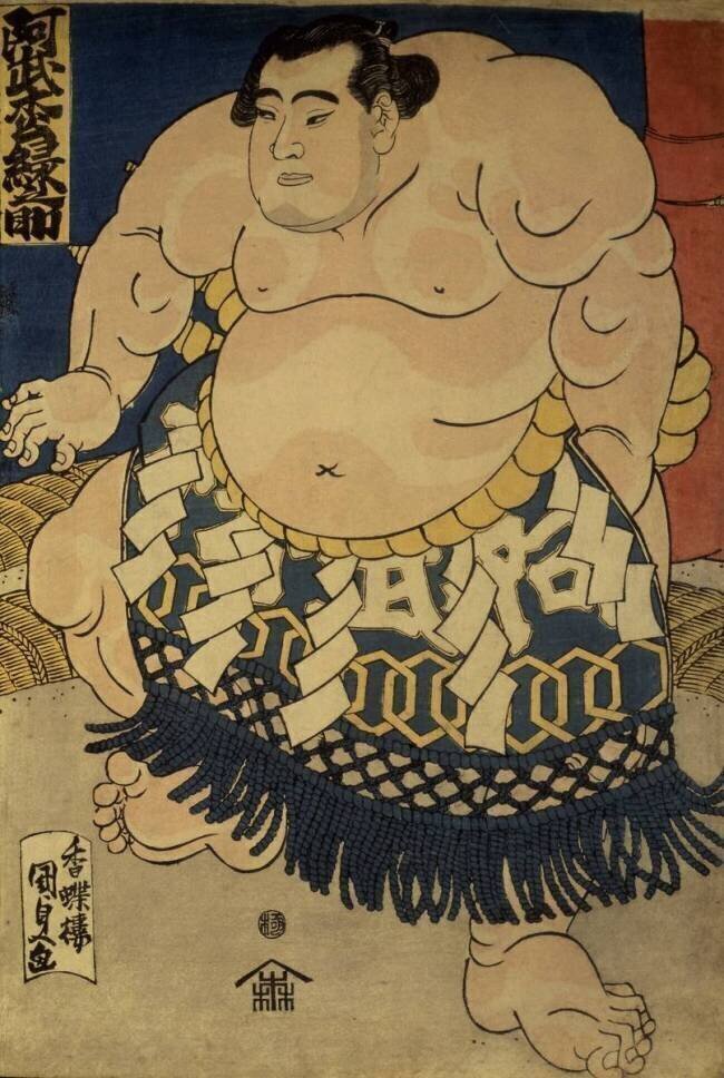 Le Sumo lutteur Abumatsu Rokunosuke Utagawa Kunisada