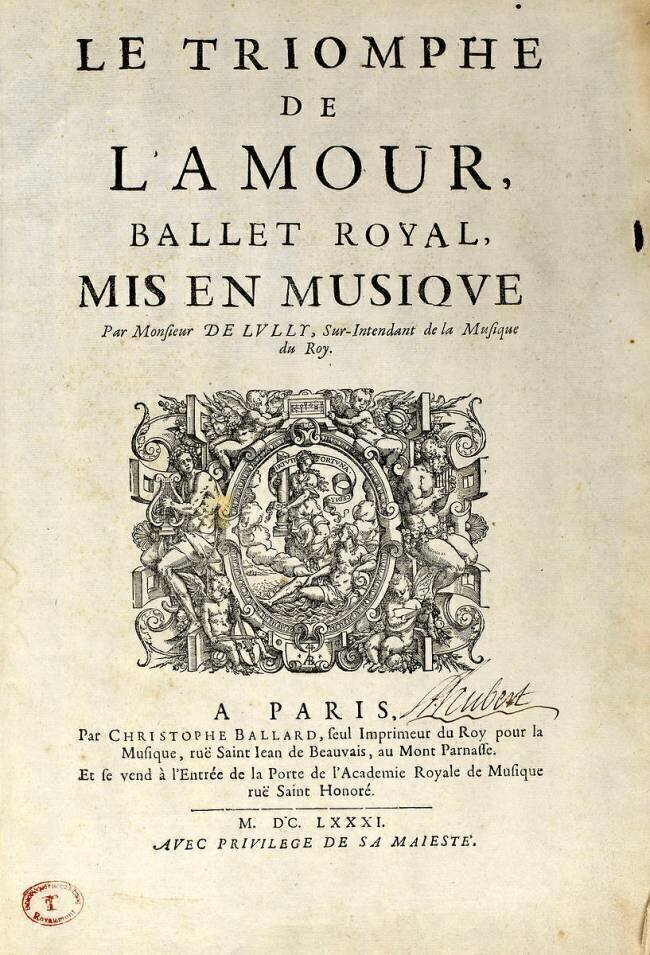 Le Triomphe de l'Amour Jean-Baptiste Lully