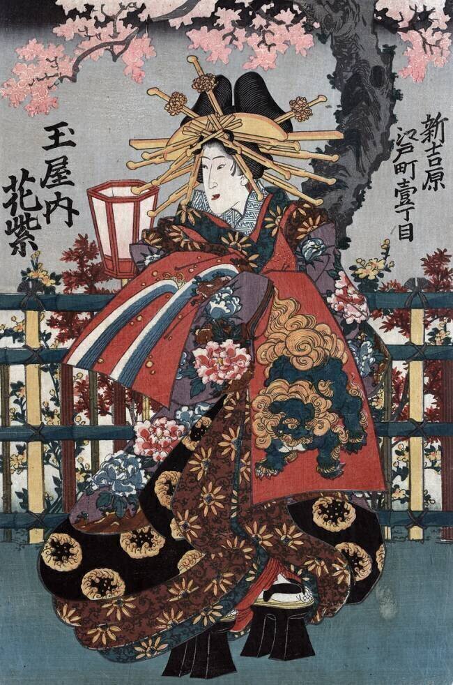 Left Panel from a Japanese Courtesans Triptych anonyme
