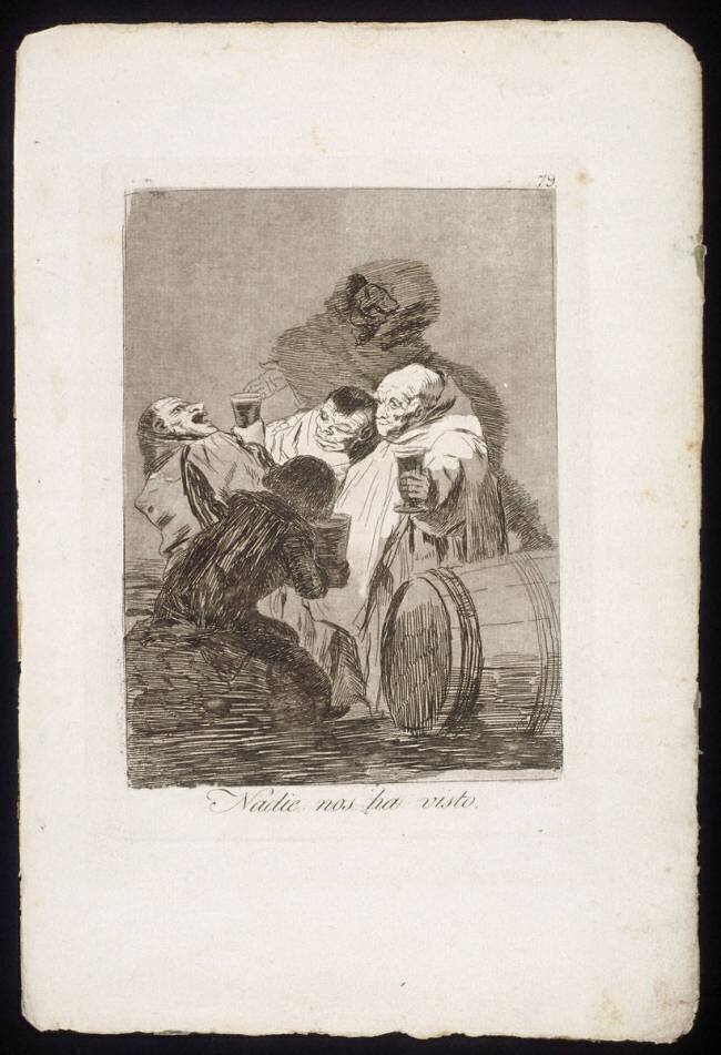 Les Caprices de Goya. Planche 79 : "Nadie nos ha visto" Francisco de Goya