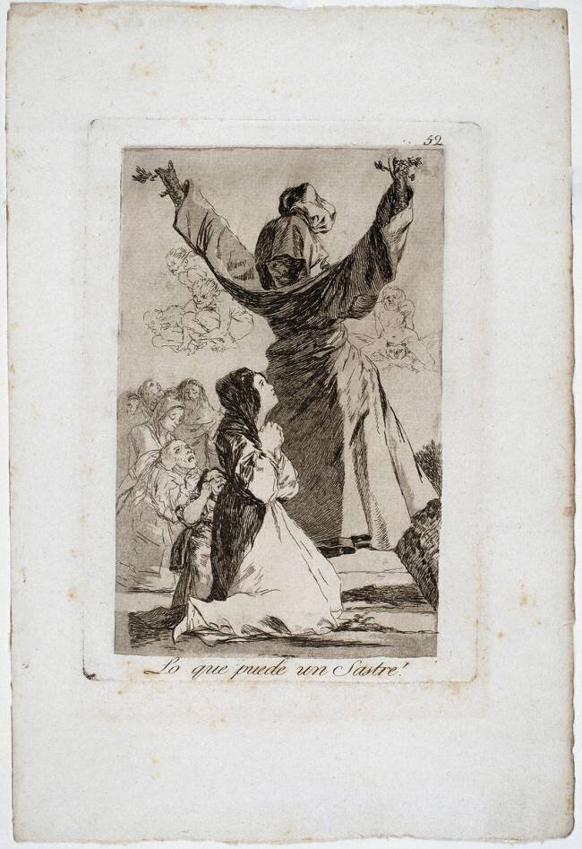 Les Caprices II : planche 52. "Lo que puede un sastre" Francisco de Goya