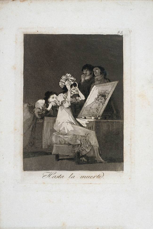 Les Caprices II : planche 55. "Hasta la muerte" Francisco de Goya