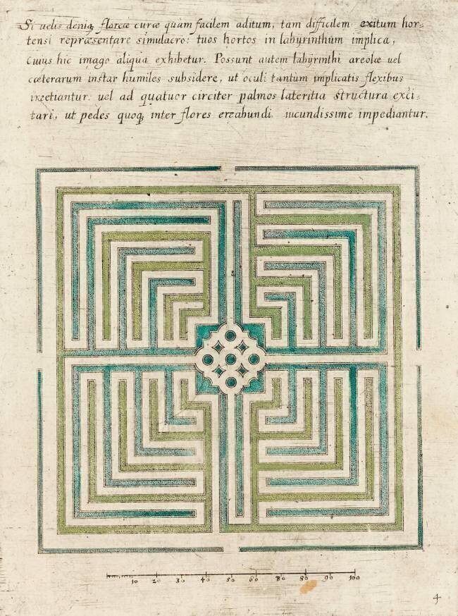 Modèle de labyrinthe de jardin anonyme