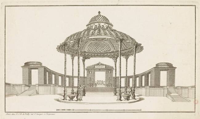 Nouveau Livre de treillages pour la décoration des jardins inventés par M. Blondel le fils Famille des Poilly
