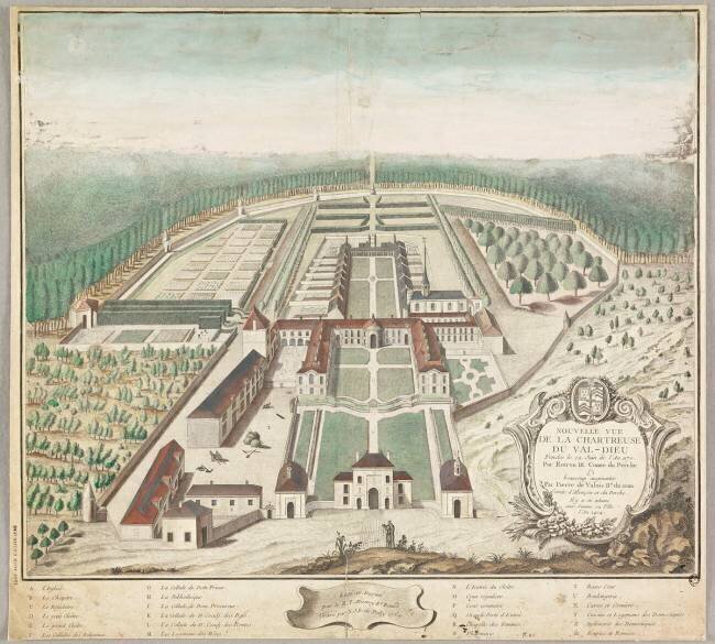 Nouvelle vue de la Chartreuse du Val-Dieu, 1769 Famille des Poilly