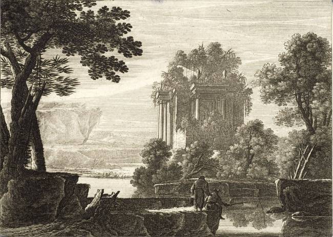 Paysage aux ruines antiques Gabriel Perelle