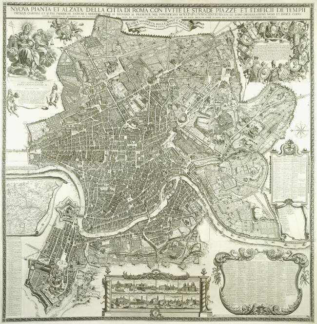 Plan de la ville de Rome Giovanni Battista Falda