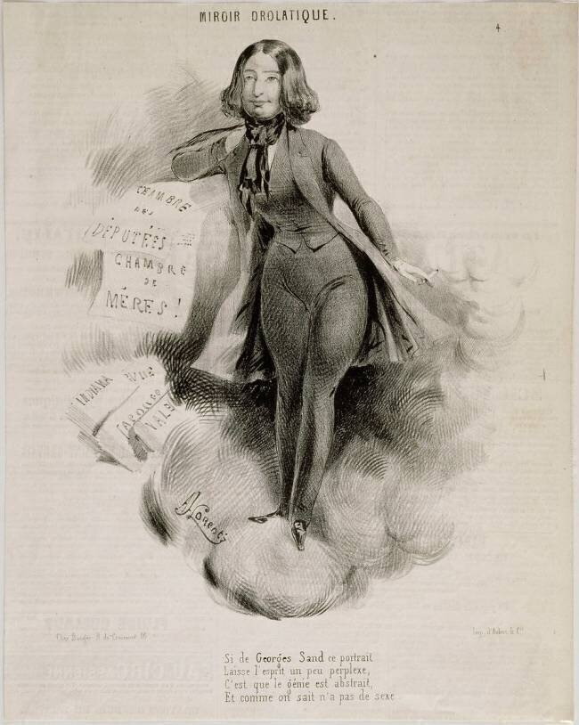 Portrait-charge de George Sand Alcide-Joseph Lorentz