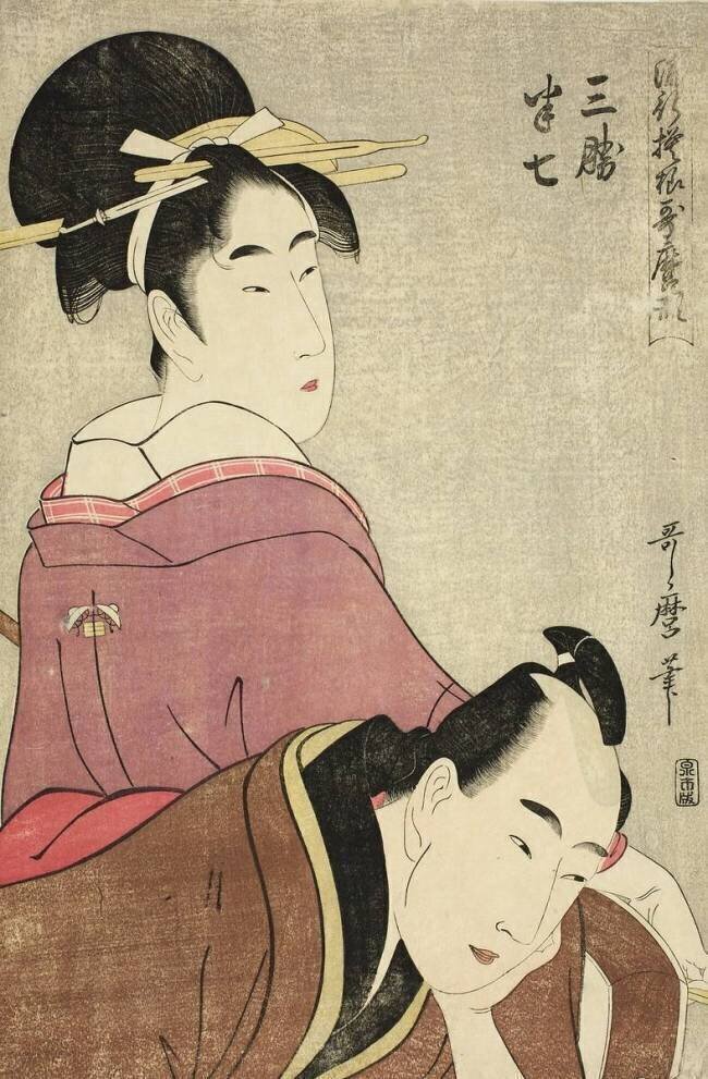 Sankatsu et Hanshichi Kitagawa Utamaro