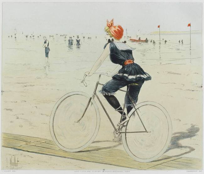 Série de lithographies : bicyclette Louis Vallet