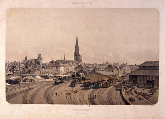 Strasbourg, vue prise du rempart. Adolphe Maugendre