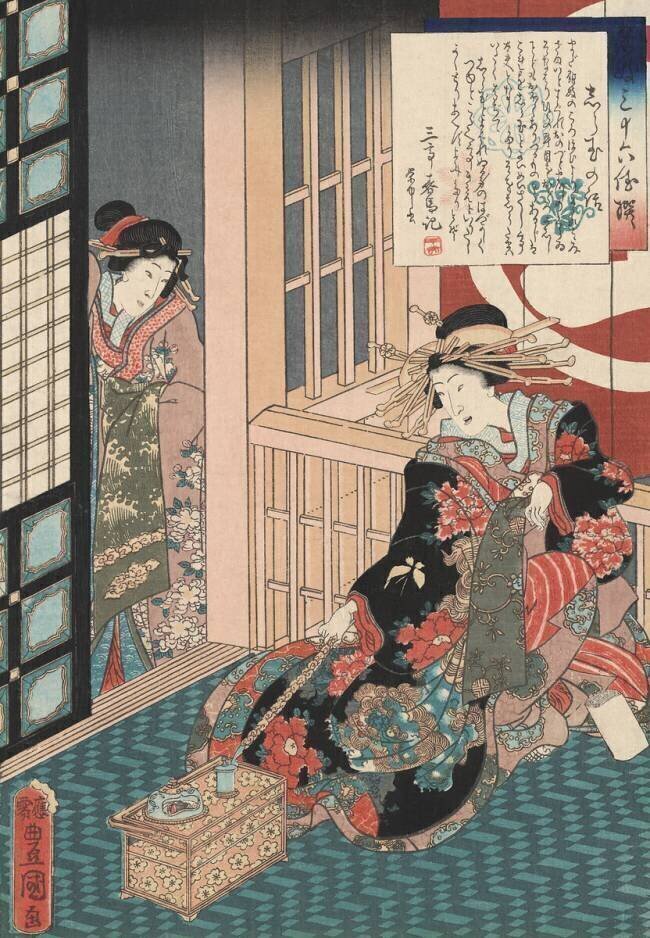 Tale of the Courtesan Shiratama Utagawa Toyokuni