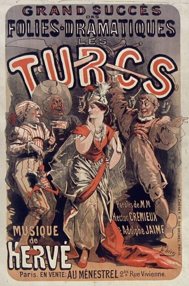 Théâtre des Folies dramatiques : Les Turcs Jules Chéret