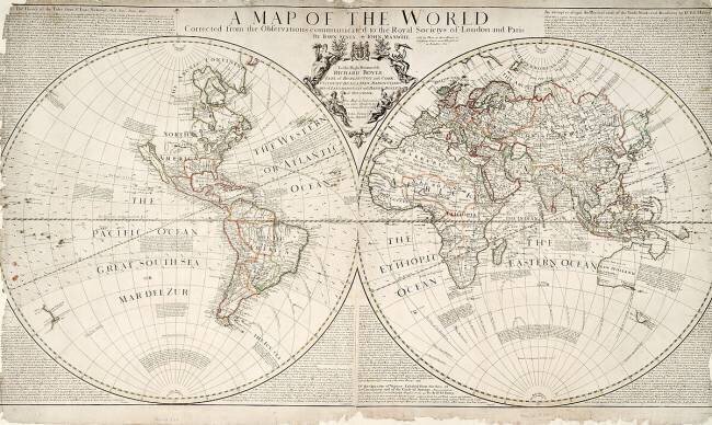 Une carte du monde John Senex