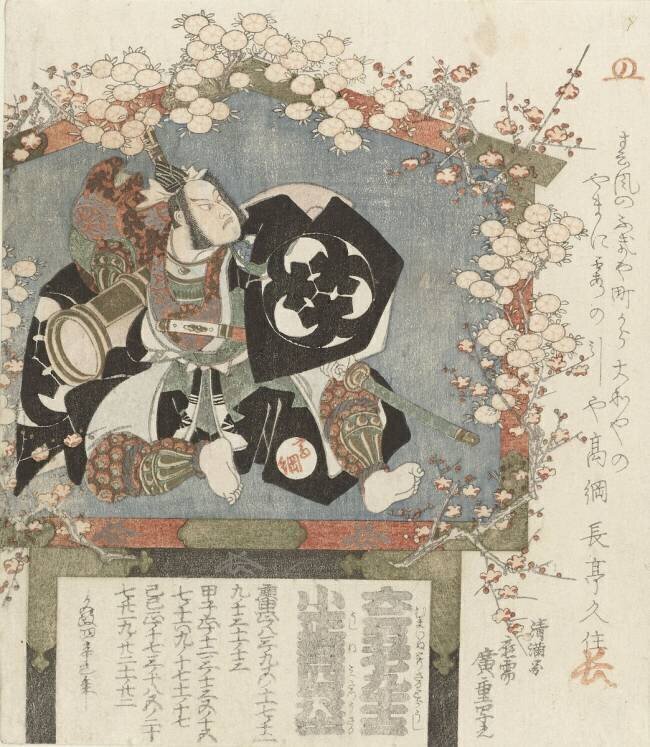 Votive avec un portrait de Bandô Mitsugorô III Hiroshige