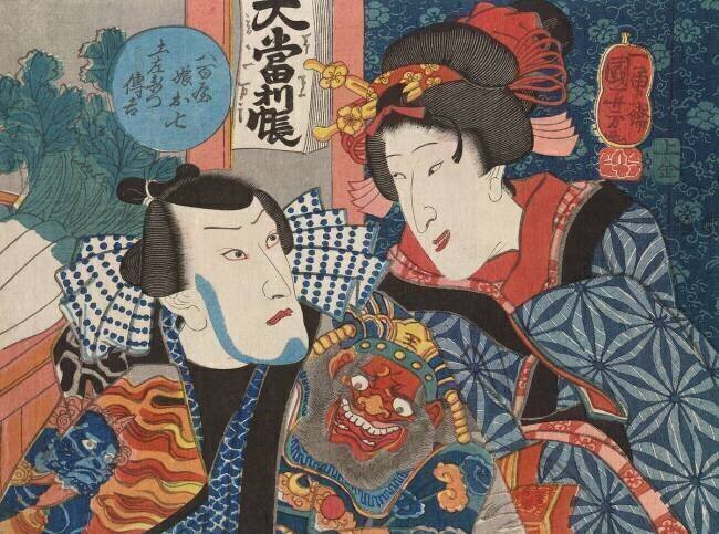 Yaoya musume Oshichi, Dozaemon Denkichi Utagawa Kuniyoshi