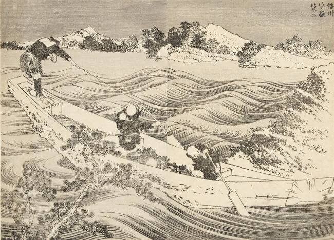 Yatsugatake dans la province de Shinano Hokusai