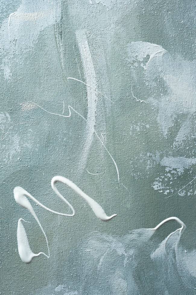 Acrylique vert et blanc n° 1 Anastasia Sawall