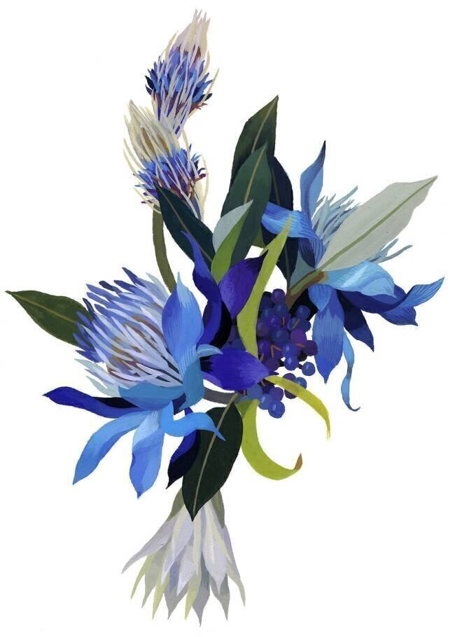 An imaginary flower with a blue base Hiroyuki Izutsu