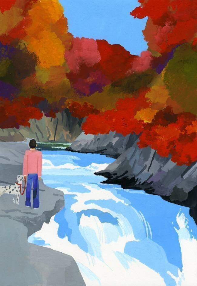 Autumn leaves and rivers Hiroyuki Izutsu